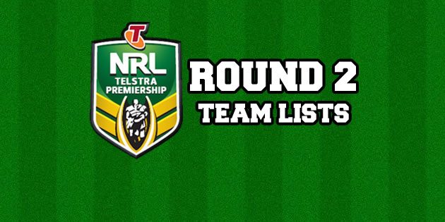 Round 2 Team Lists Round 2 Team Lists