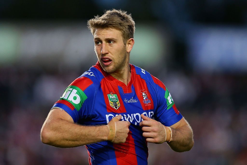 SYDNEY, AUSTRALIA - JULY 31: Brendan Elliot of the Knights watches on during the round 21 NRL match between the Manly Sea Eagles and the Newcastle Knights at Brookvale Oval on July 31, 2016 in Sydney, Australia. (Photo by Jason McCawley/Getty Images)