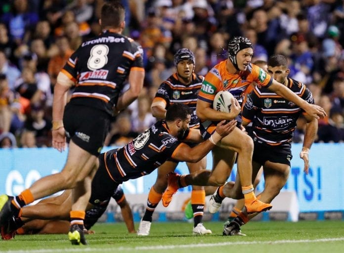 NRL Rd 7 - Tigers v Knights